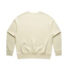 Beige crewneck sweatshirt shown flat from the back against a white background.