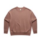 Light brown crewneck sweatshirt laid flat on a white background.