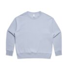 Light blue crewneck sweatshirt laid flat on a white background.