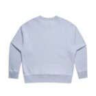 Light blue crewneck sweatshirt shown from the back, laid flat on a white background.