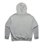 Light gray hooded sweatshirt shown from the back on a plain white background.