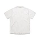 Back view of a plain white short-sleeve polo shirt.