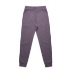 Gray sweatpants with elastic waistband and cuffs, laid flat on a white background.