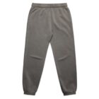 Gray sweatpants with an elastic waistband and cuffs, shown on a white background.
