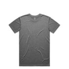 Plain gray short-sleeve t-shirt laid flat on a white background.