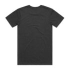 Plain black short-sleeve t-shirt shown from the back on a white background.