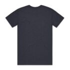Plain dark gray t-shirt shown from the back, laid flat on a white background.