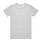 Plain light gray t-shirt shown from the back on a white background.