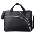 Black laptop bag with handles and a shoulder strap.