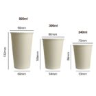 Three white cups of 500ml, 300ml, and 240ml sizes with labeled dimensions.