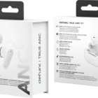 Defunc True ANC+ earbuds packaging, showing product features and design.