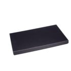 Rectangular black box with a closed lid, on a white background.