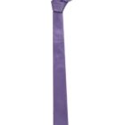 A purple necktie with a knot at the top on a white background.