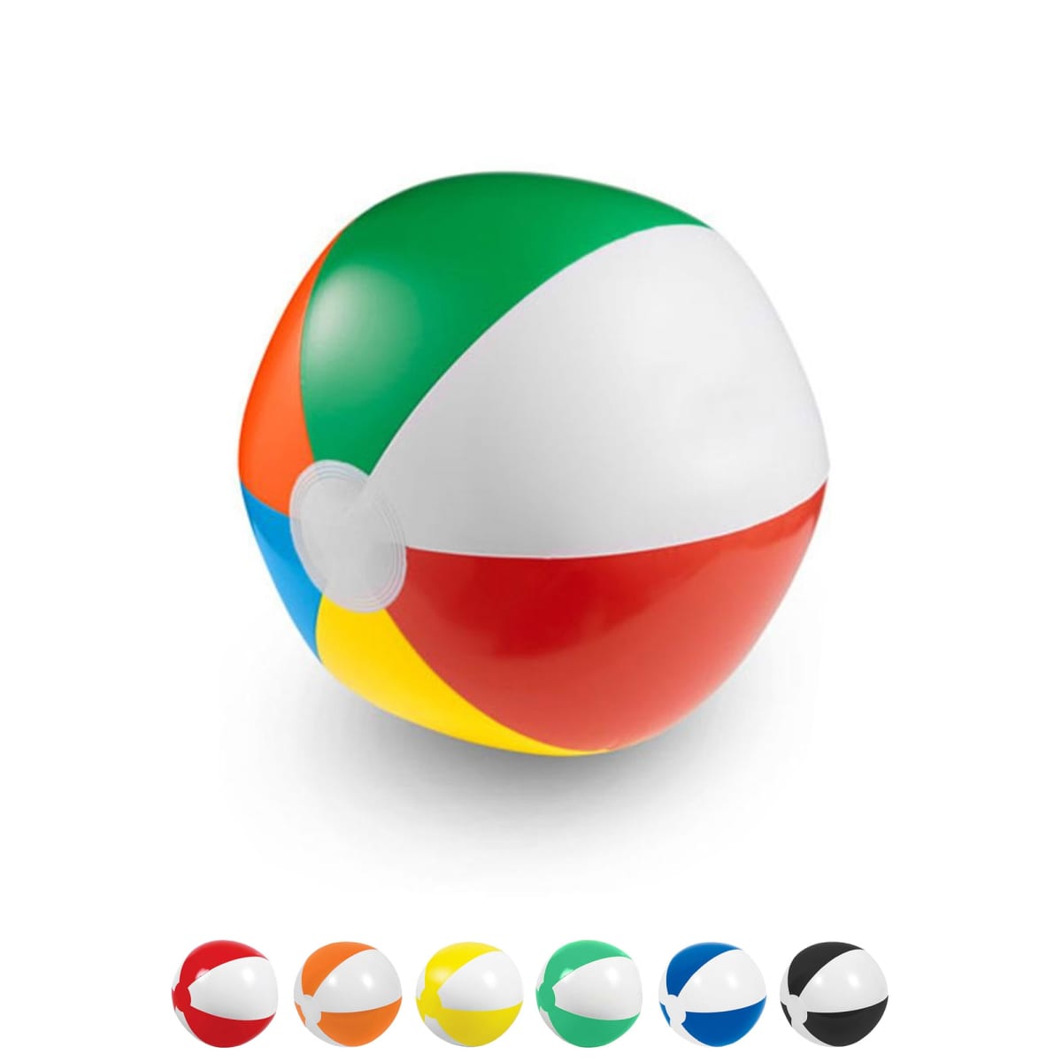 Colorful beach ball with various sections and other color variations displayed below.