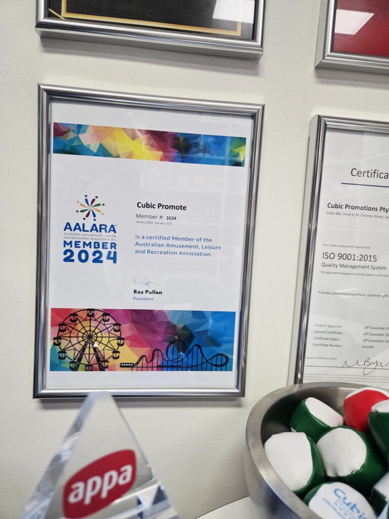 An image of our AALARA membership certificate