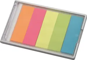 Multicoloured Sticky Notes with white case