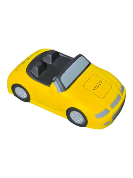 Yellow toy convertible car with black seats