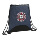 Dark blue drawstring bag with a Bulldogs logo in the center.