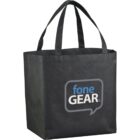 Black tote bag with foneGEAR logo in the center.