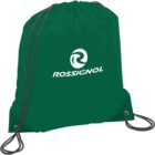 Green drawstring bag featuring Rossignol logo in white.