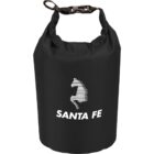 Black Santa Fe dry bag with a white horse logo.