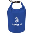 Blue waterproof bag with horse logo and Santa Fe text.