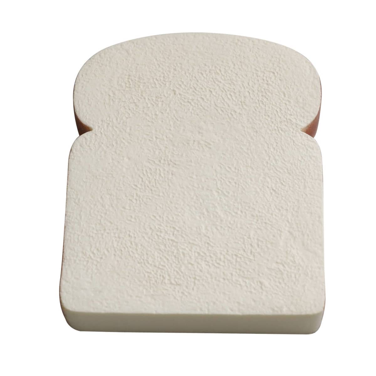 A plain, square slice of white bread against a white background.
