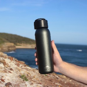 black water bottle