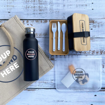 Eco-friendly branded lunch set—ideal promotional product with everyday marketing benefits.
