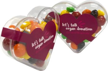 Skittles Candy Acrylic Hearts 50G