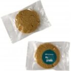 Two packaged cookies, one with a sticker that says my 2021 goals.