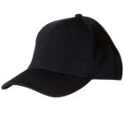 A plain black baseball cap on a white background.