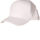 Plain white baseball cap on a white background.