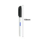 White pen with black cap and clip, blue GIMHAE text, 138mm height displayed.
