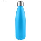 Light blue insulated water bottle with a stainless steel cap.