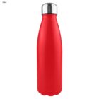 Red insulated water bottle with a silver cap.