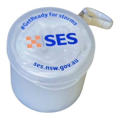 a disposable poncho for a state emergency services.