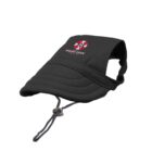 Black sun visor with a chin strap and Eight Love logo on front.