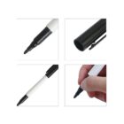 Close-ups of a black marker and a hand holding it.