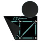 Soccer training mat with numbered spots and directional arrows, labeled midfielder.