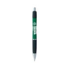 A green and black retractable pen with WHALE CONSERVATION printed on the barrel.
