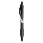 Black ballpoint pen with a clip and HONDA logo in white.