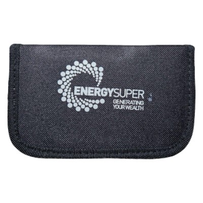 Black pouch with Energy Super logo and Generating Your Wealth text.