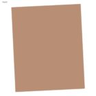 A slightly tilted, solid brown rectangle with Front written in small text at the top left.