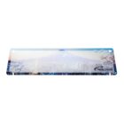 Acrylic block featuring Mount Fuji over a cityscape with airplane silhouettes and Travel Centre logo.