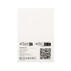 Product packaging with text, icons, and a QR code on a white background.
