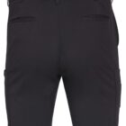 Black shorts shown from the back with pockets and belt loops.