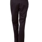 Black dress pants displayed on a white background, shown from the back.