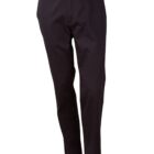 Black dress pants on a white background.