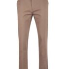 Khaki-colored chinos displayed on a plain white background.